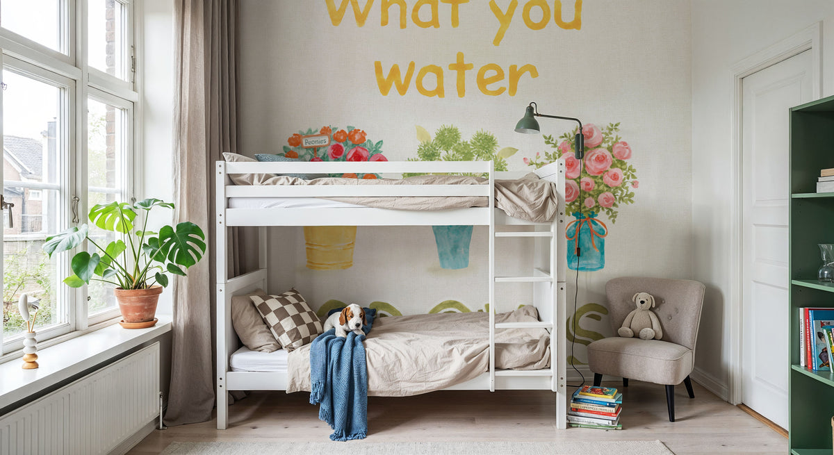 Flea Market Flowers V Mural Wallpaper - room preview 03