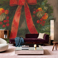 Holiday Wreath Mural Wallpaper - room preview 03