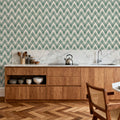 Woodland Tops Tropical Green Mural Wallpaper - room preview 03