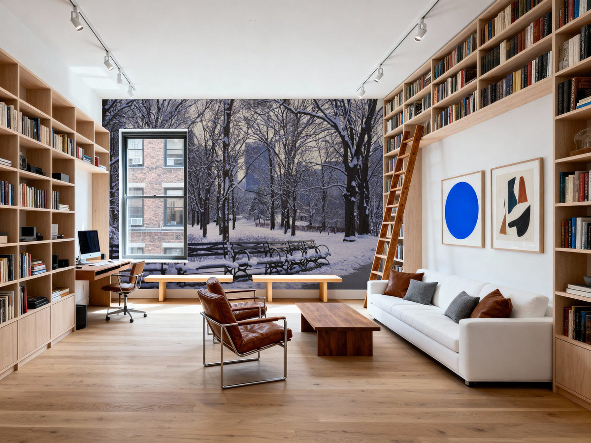 Winter Park Stroll Mural Wallpaper - room preview 03