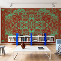 Scandi Flower Ceiling VI Mural Wallpaper - Red Tone - room preview 03
