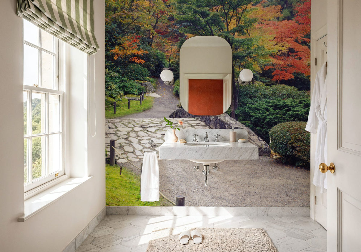Autumn Zen Garden Mural Wallpaper - room preview 03