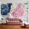 Fireworks Abstract Navy Blue Mural Wallpaper - room preview 03