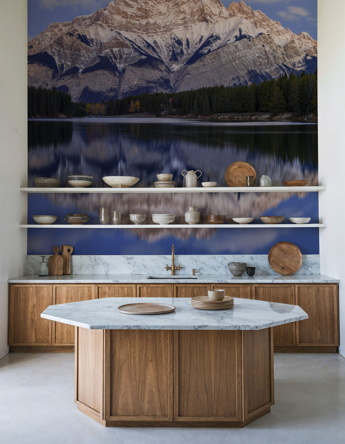 Cascade Mirror Mural Wallpaper - room preview 03
