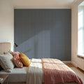 Faux Cloth Texture, Denim Blue Mural Wallpaper - room preview 03