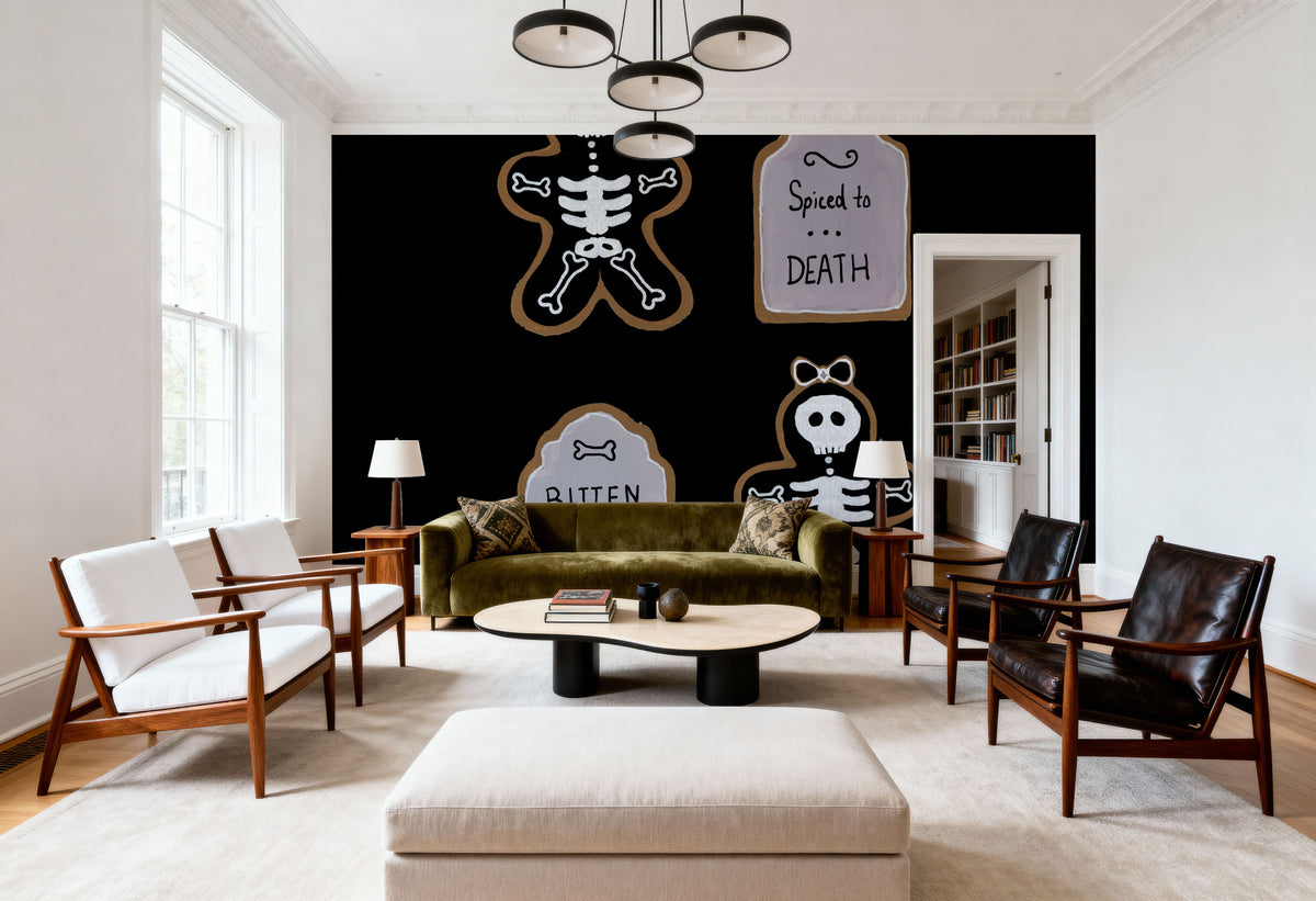 Spooky Gingerbread Manor VII Mural Wallpaper - room preview 03