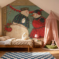 Seasonal Snowman II Mural Wallpaper - room preview 03