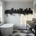 Orlando Florida Skyline Black & White Mural Wallpaper - room preview 03