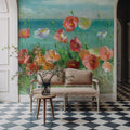 Coastal Poppies Mural Wallpaper - room preview 03
