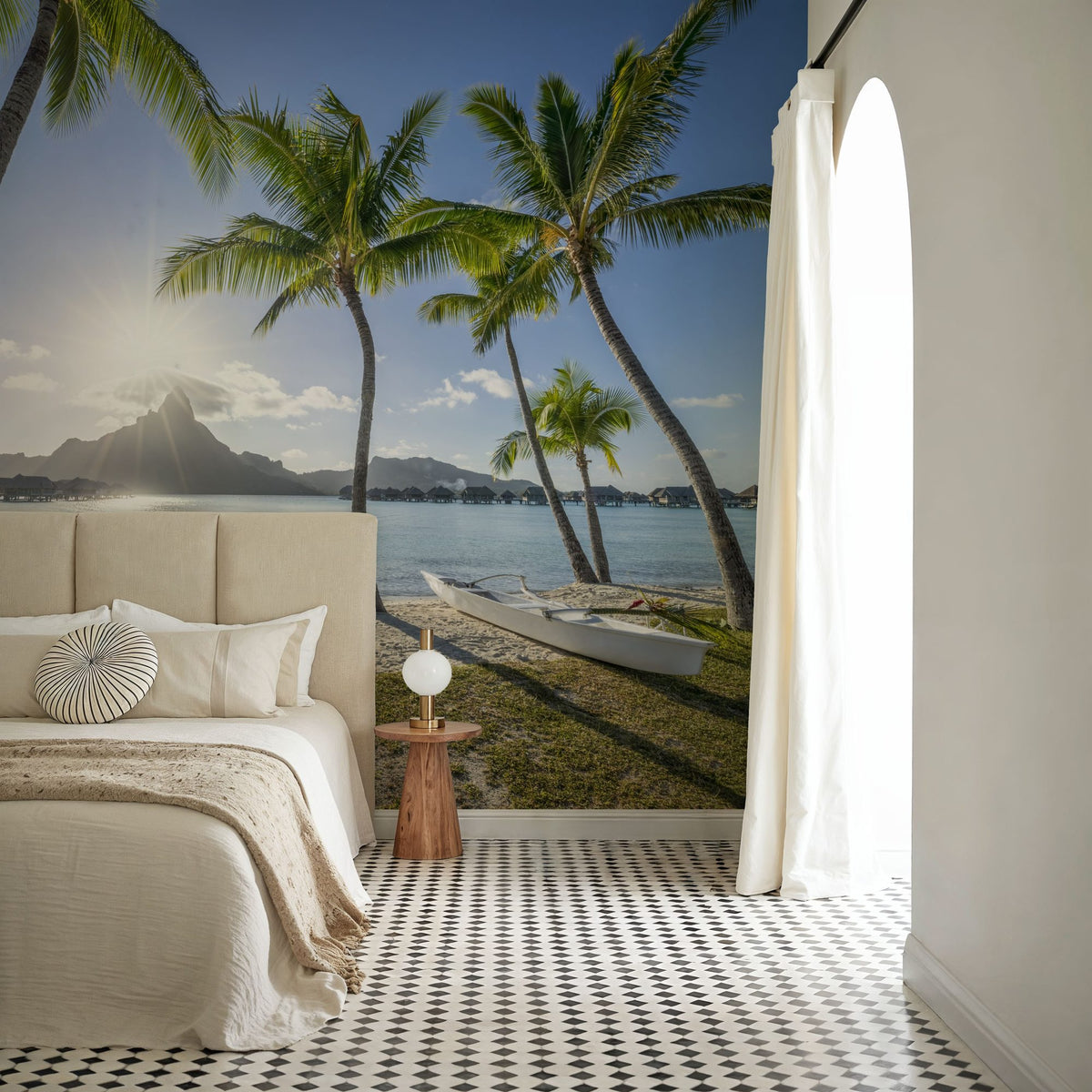 Mount Otemanu Sunset Mural Wallpaper - room preview 03