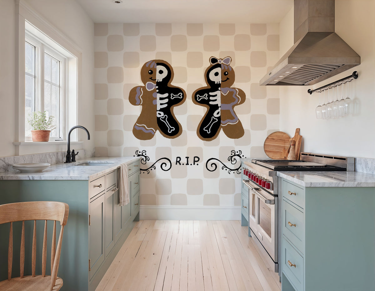 Spooky Gingerbread Manor III Mural Wallpaper - room preview 03