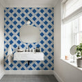 Seafood Shanty White on Blue I Mural Wallpaper - room preview 03