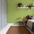 Coastal Scales Green Mural Wallpaper - room preview 03