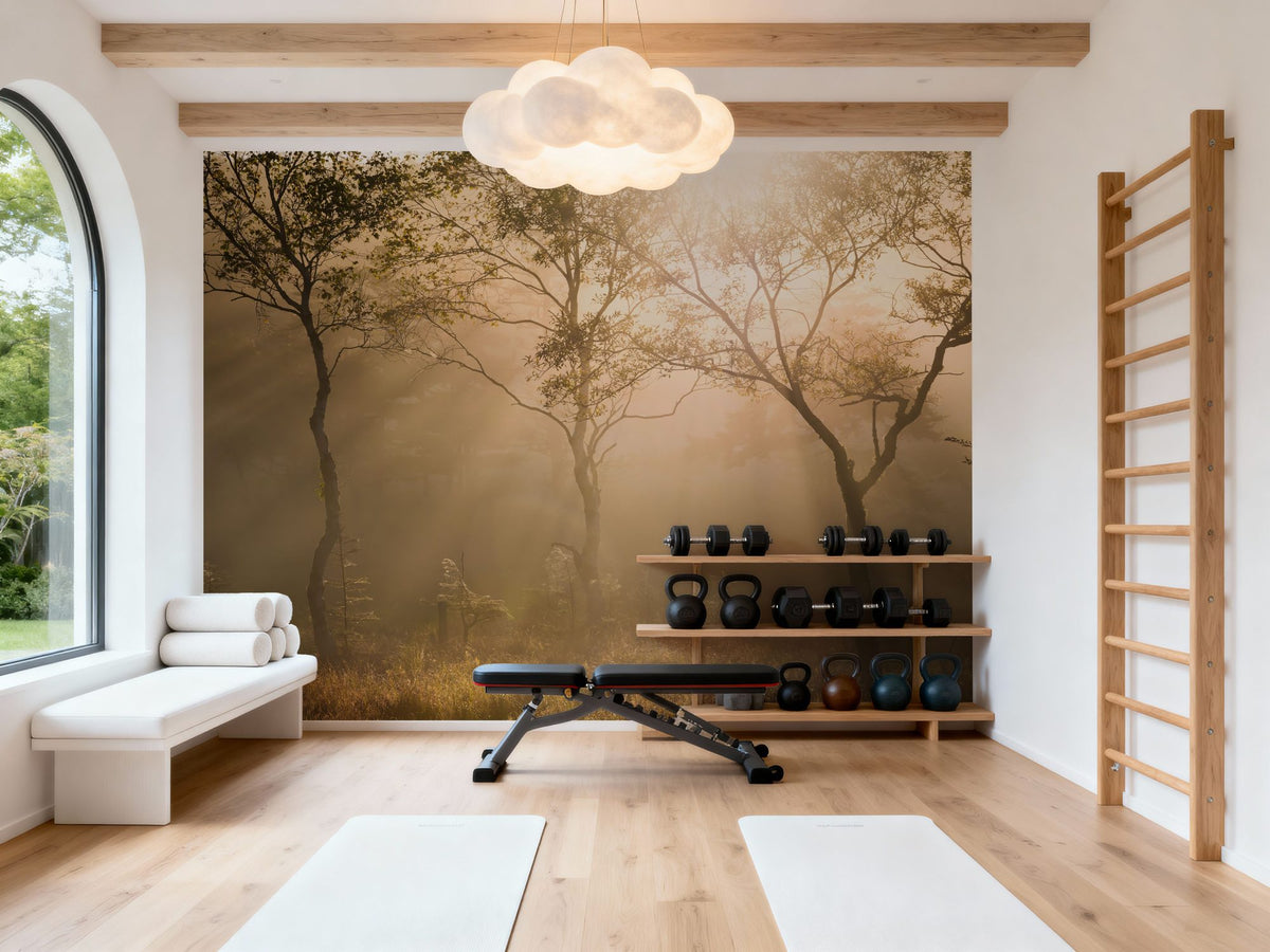 Beautiful Reflection in Autumn Mural Wallpaper - room preview 03