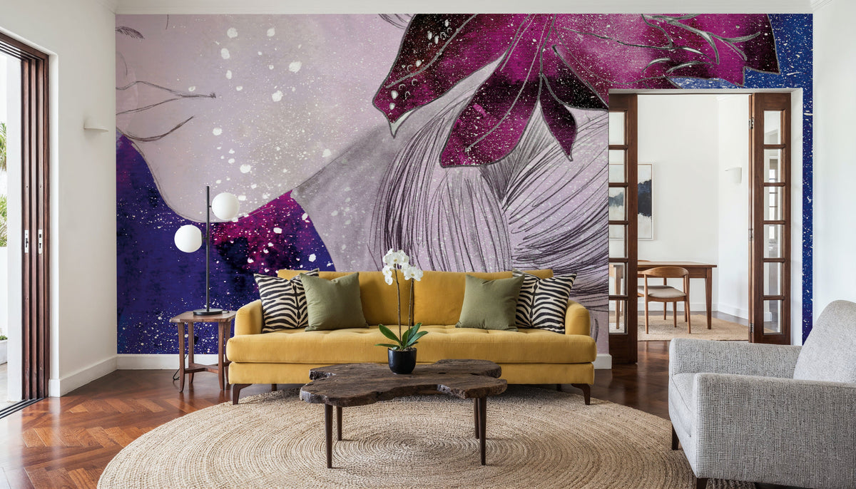 Mystical Woman I Mural Wallpaper - Purple Tone - room preview 03