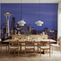 Twilight Tower Silhouette Mural Wallpaper - room preview 03