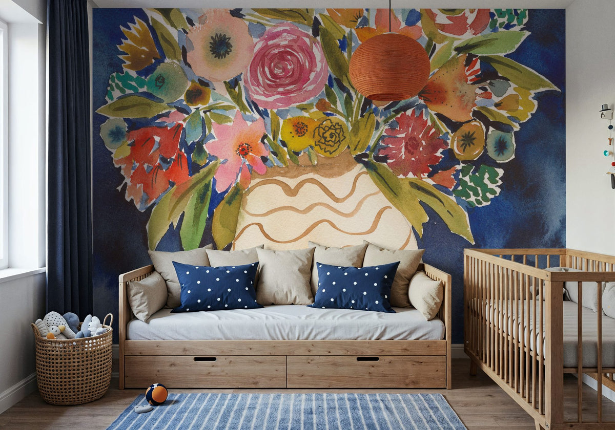 Surprise Florals II Mural Wallpaper - room preview 03