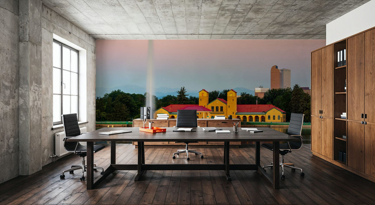 Ferril Lake Sunrise Mural Wallpaper - room preview 03