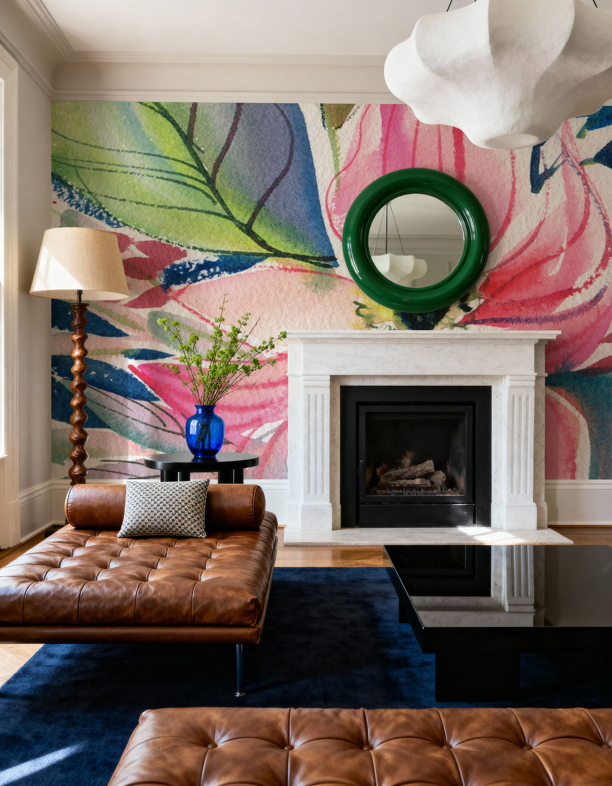 Floral Burst I Mural Wallpaper - room preview 03