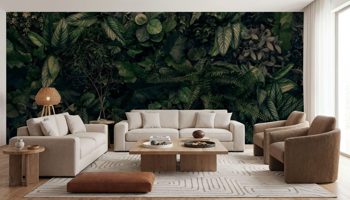 Wall of Leaves Mural Wallpaper - room preview 03
