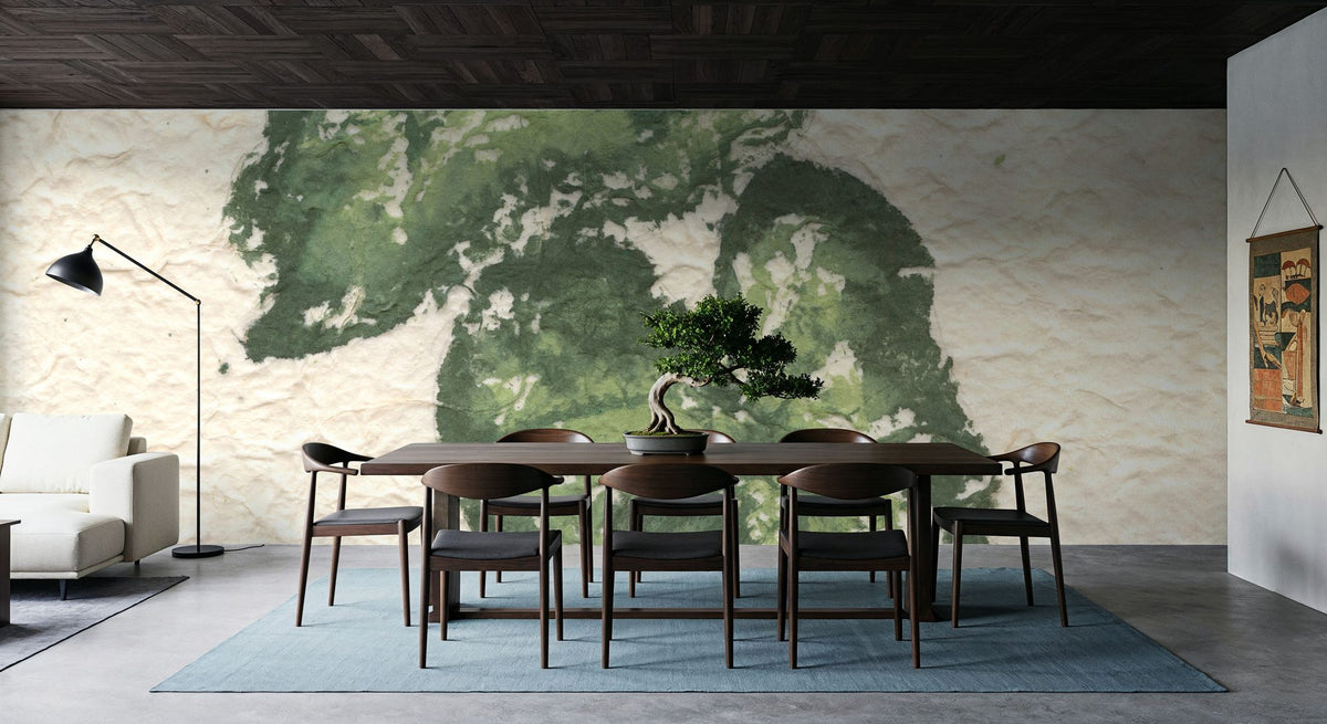 Textile Leaves II Mural Wallpaper - room preview 03