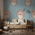 Blue Hedgehog Mural Wallpaper - room preview 03