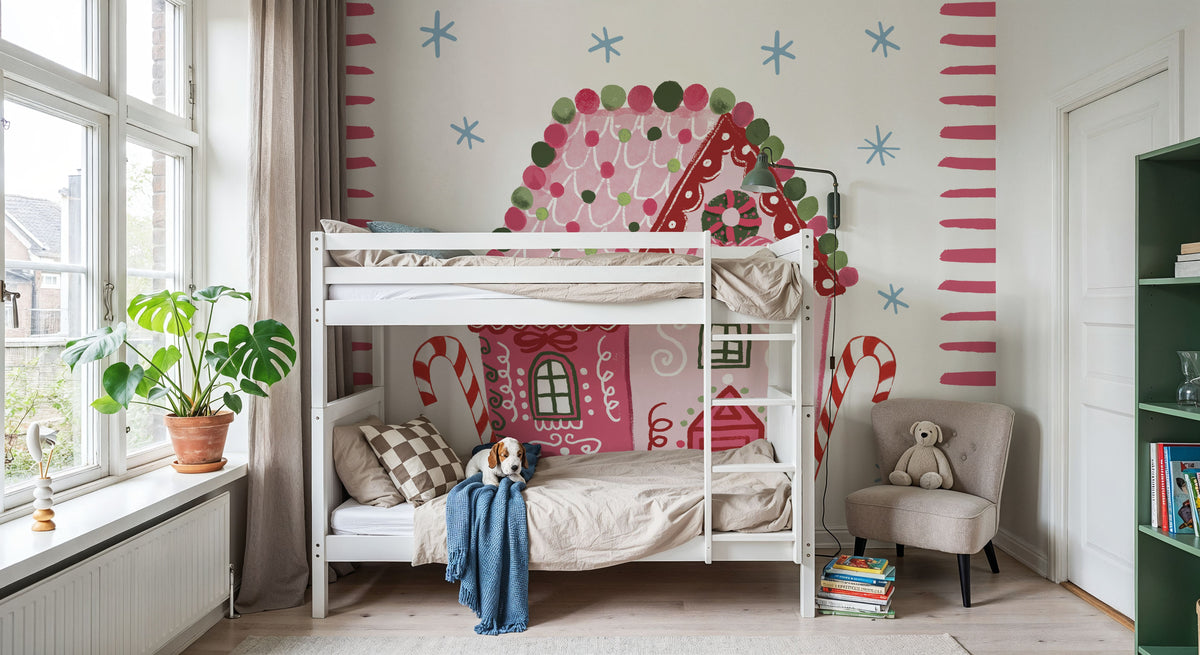 Pink Gingerbread II Mural Wallpaper - room preview 03