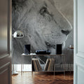 Old Lion BW Mural Wallpaper - room preview 03