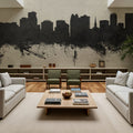 Orlando Florida Skyline Concrete Mural Wallpaper - room preview 03