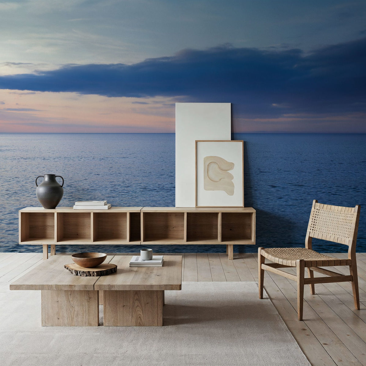 Tranquil Horizon Photo Mural Wallpaper - room preview 03