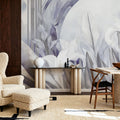 Irises At Sunrise Purple Mural Wallpaper - room preview 03