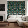 Papilion Chase Green Mural Wallpaper - room preview 03