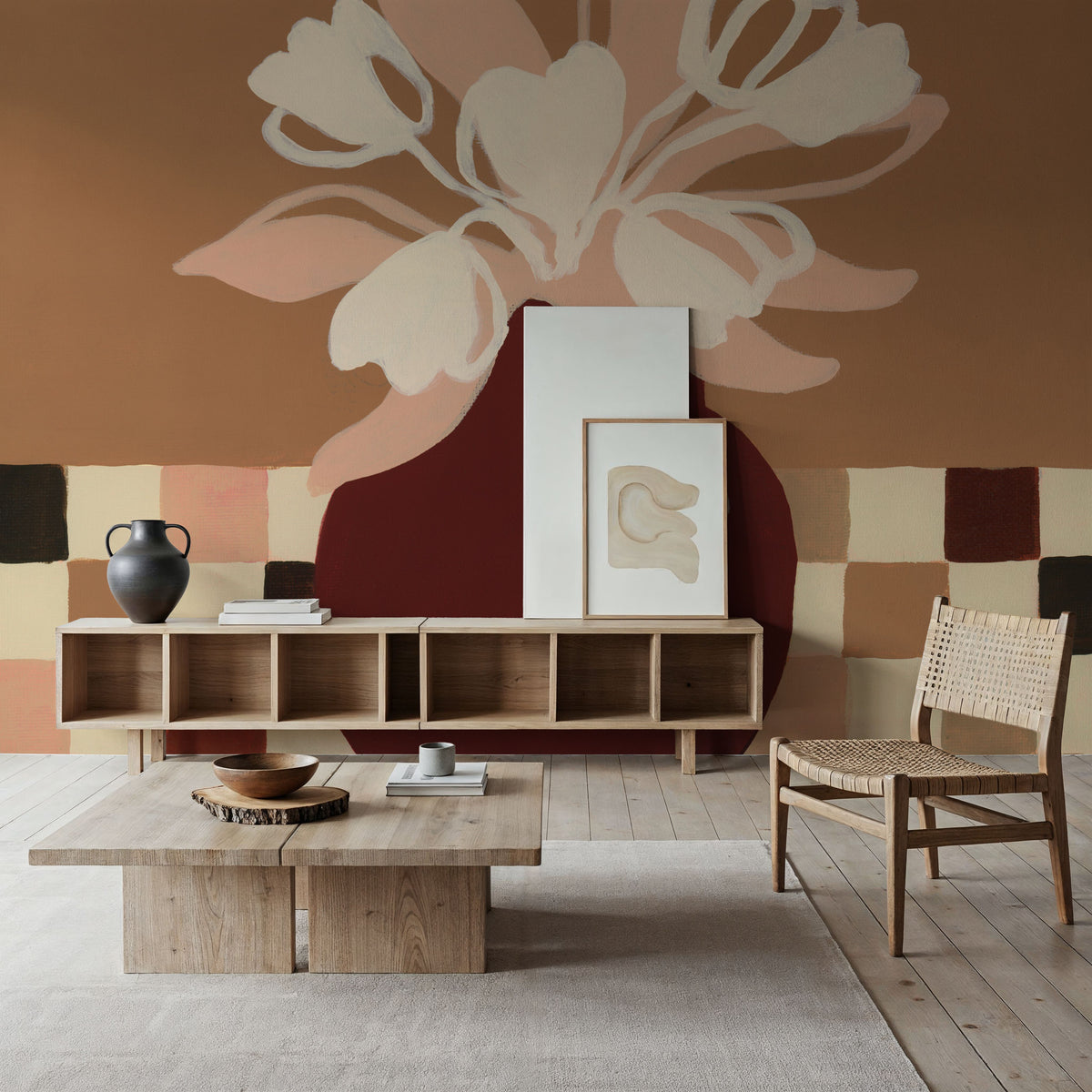 Calico Tulips Mural Wallpaper - room preview 03