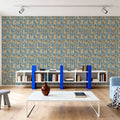 Samarkand Ferns, Sky Blue Mural Wallpaper - room preview 03