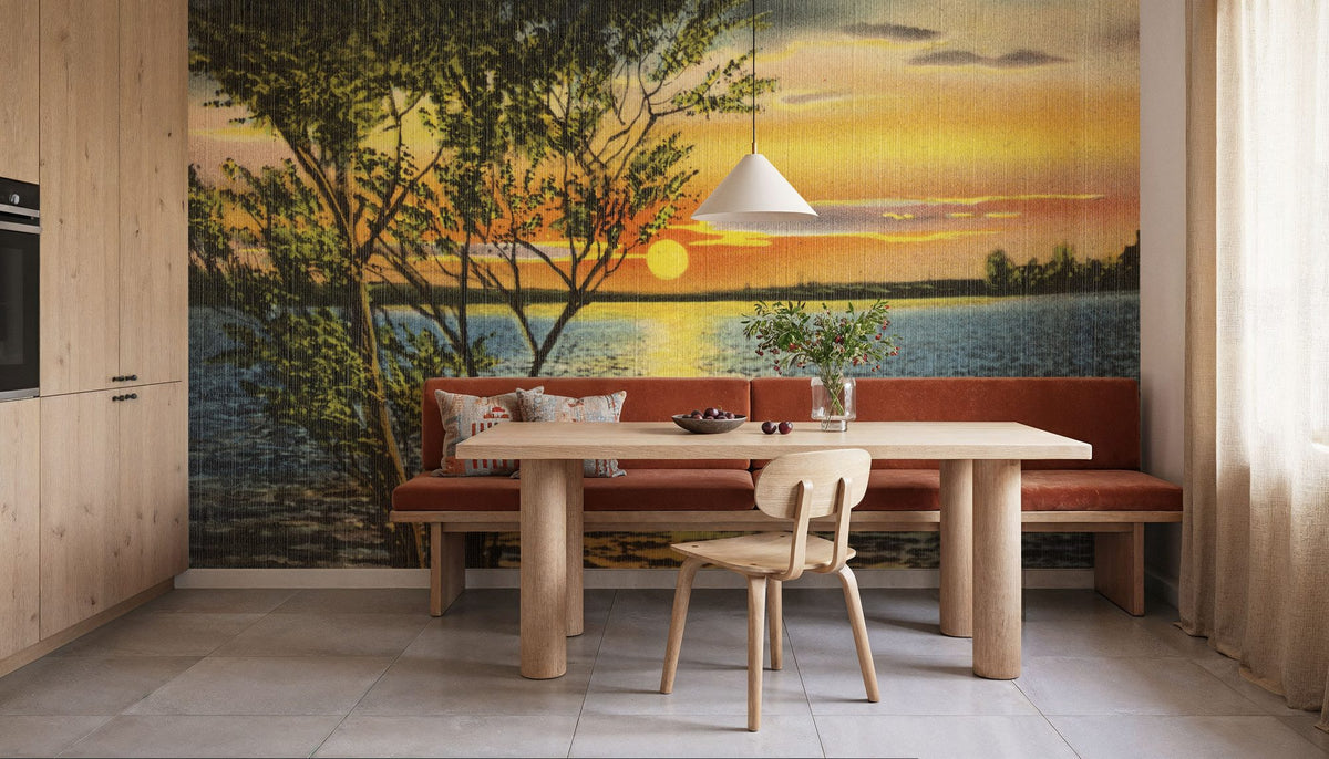 Greetings From Lake Sunset Mural Wallpaper - room preview 03