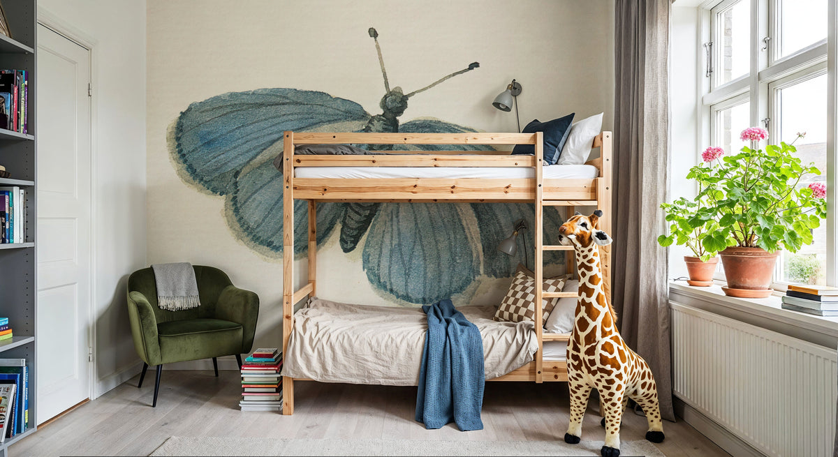 Honeybloom Butterfly I Mural Wallpaper - room preview 03
