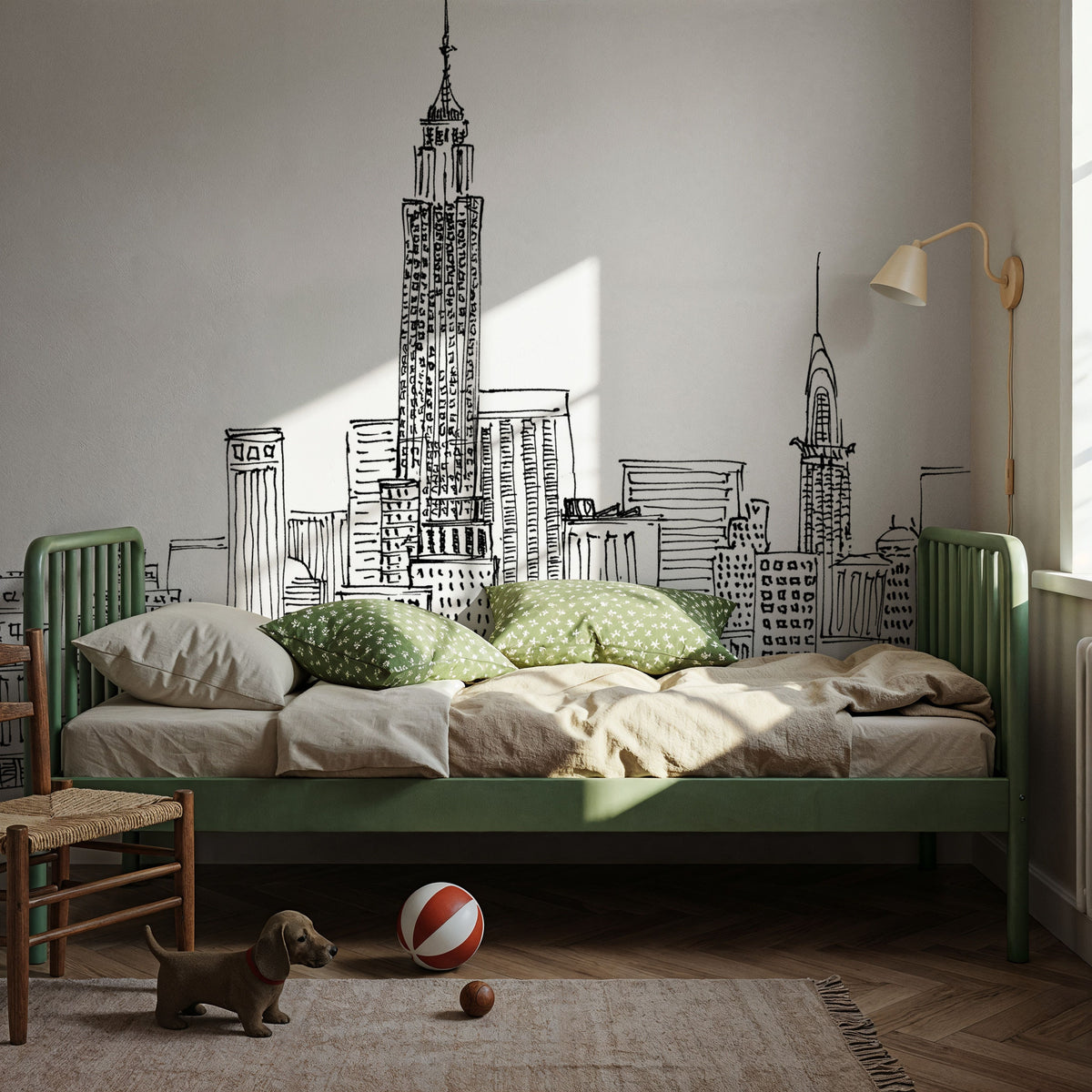 New York Skyline III Mural Wallpaper - room preview 03