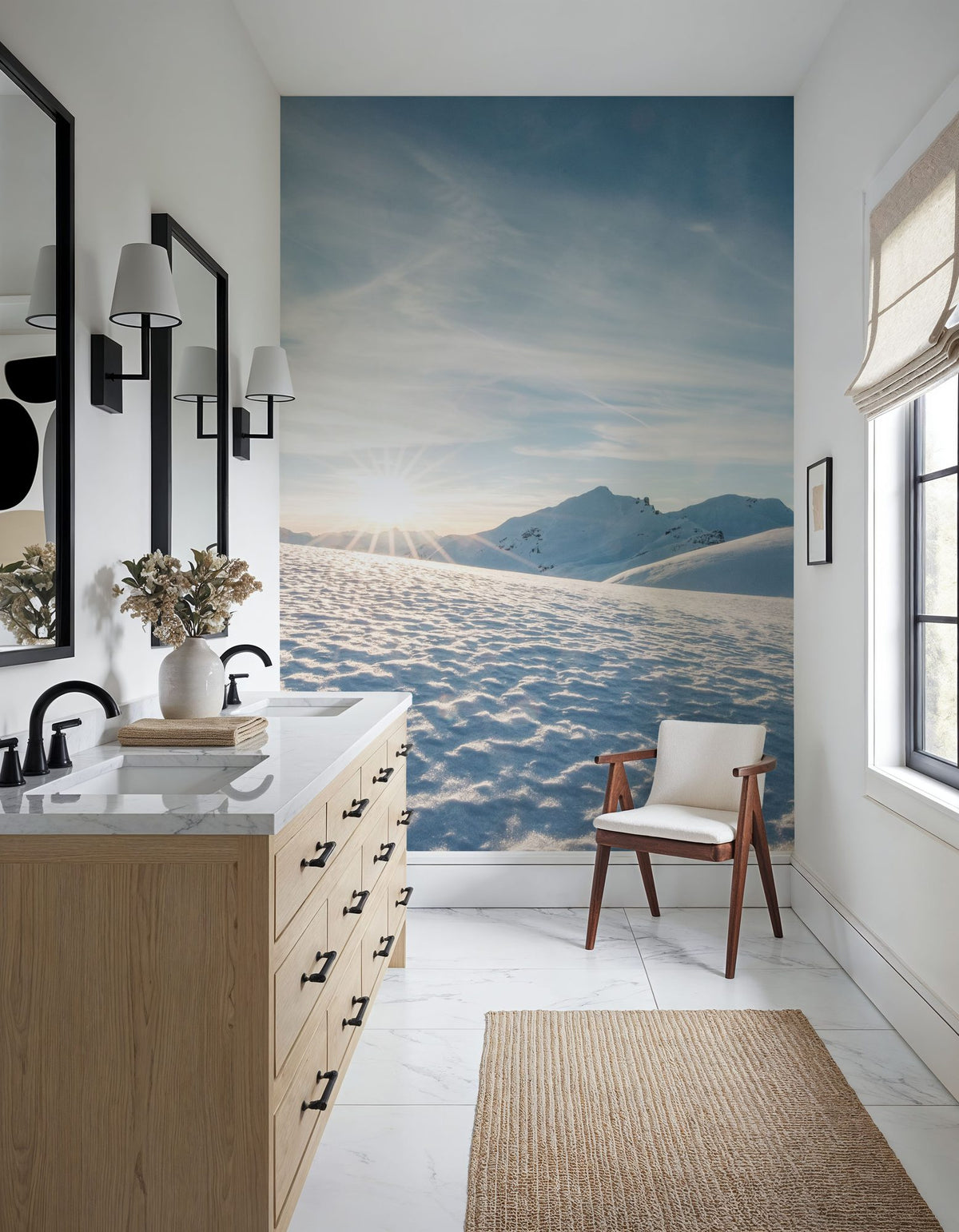 Arlberg Winter Mural Wallpaper - room preview 03