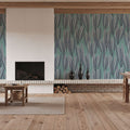 Palm on Green Mural Wallpaper - room preview 03