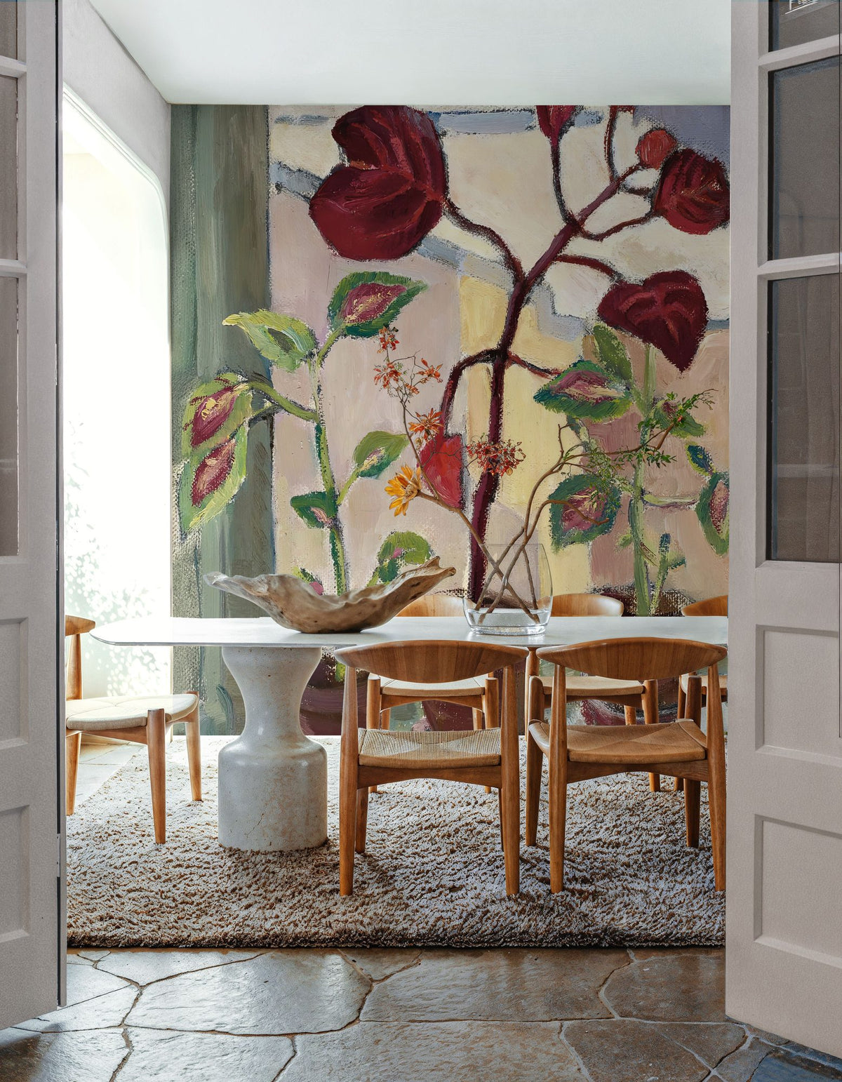 Red Leaves III Mural Wallpaper - room preview 03