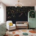 Monkey Jump, Midnight Black Mural Wallpaper - room preview 03
