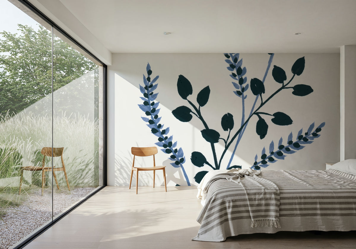 French Country Botanicals I Mural Wallpaper - room preview 03