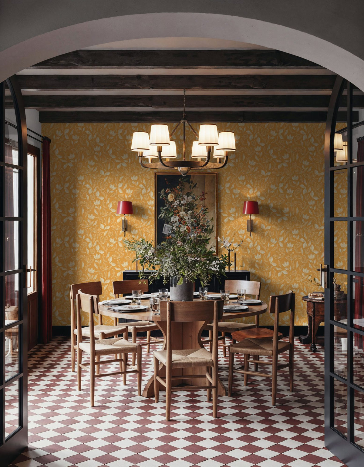 White Tulips Mural Wallpaper - room preview 03