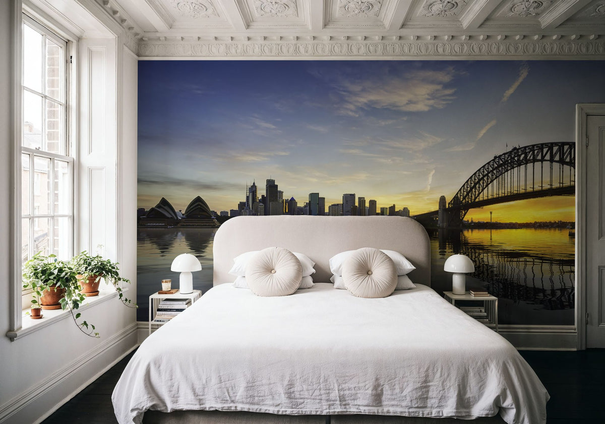 Sydney Sunset Mural Wallpaper - room preview 03