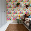 Happy Flowers, Milk Mural Wallpaper - room preview 03