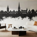 Perth Scotland Skyline Black & White Mural Wallpaper - room preview 03