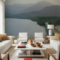 Mountain Lake Crossing Mural Wallpaper - room preview 03