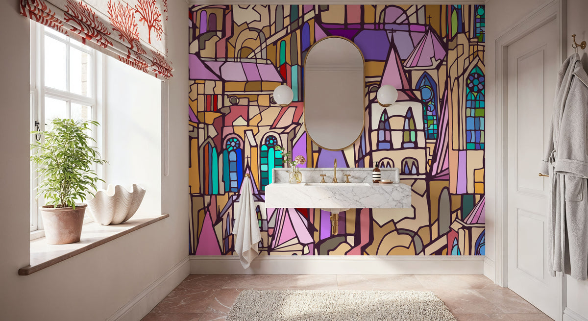 Wonderland Church Mural Wallpaper - room preview 03