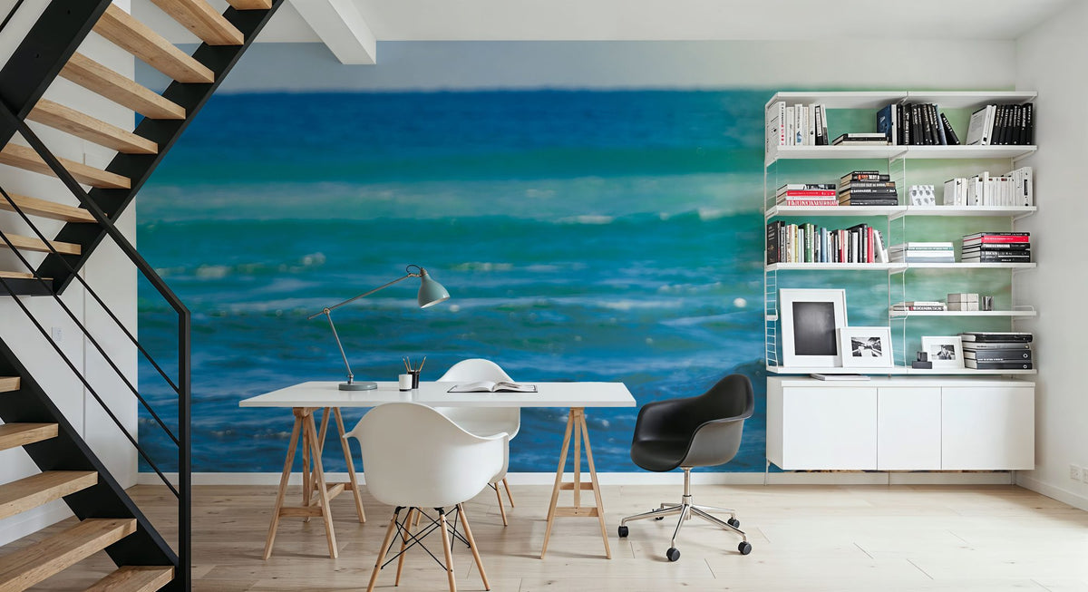 Serene Sea Mural Wallpaper - Blue Tone - room preview 03