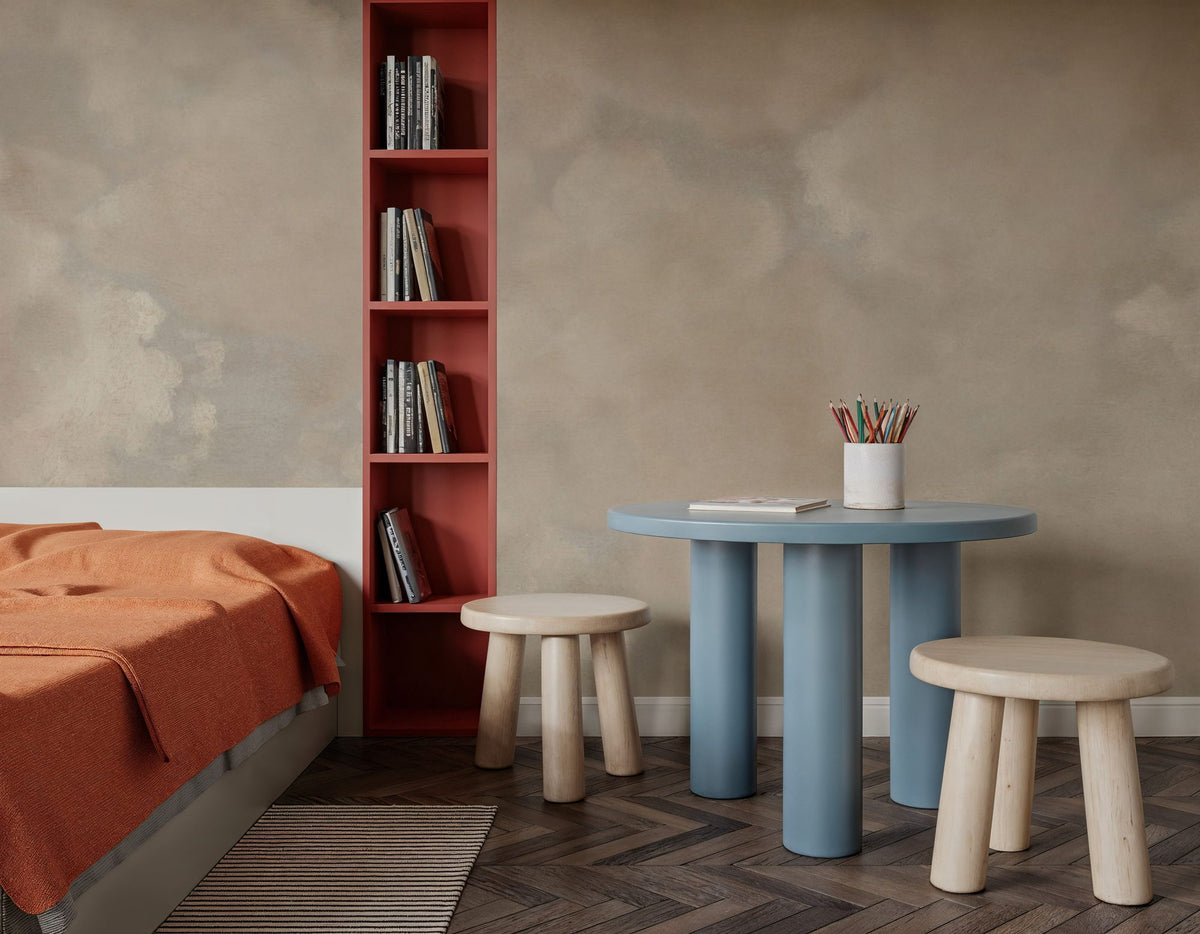 Painted Dreamy Clouds, Alpine Oat Mural Wallpaper - room preview 03